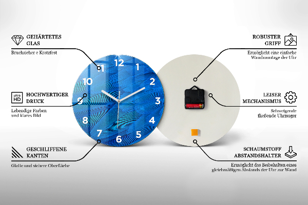 Zegar ścienny okrągły Góra lodu i wschód słońca
