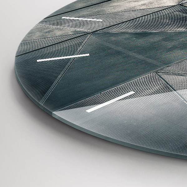 Zegar ścienny okrągły Metalowa abstrakcja trójkąty