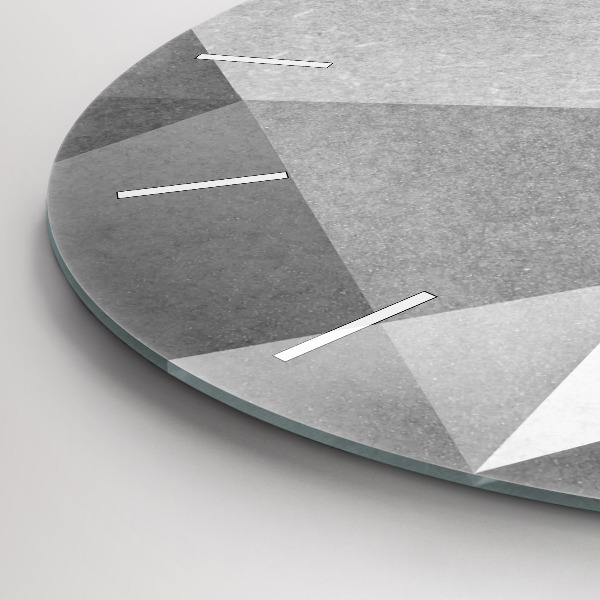 Zegar ścienny okrągły Szara Geometryczna Abstrakcja