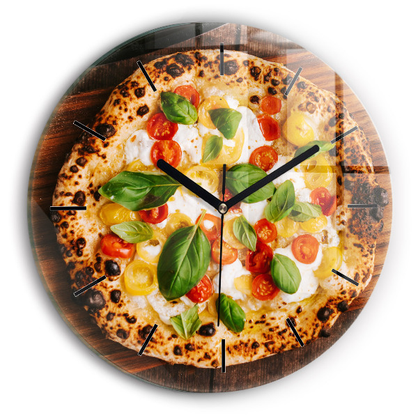 Zegar okrągły z nadrukiem Włoska pizza