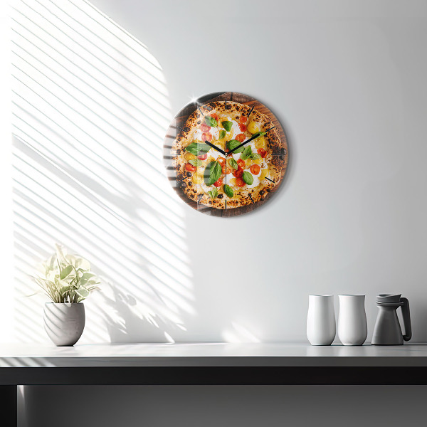 Zegar okrągły z nadrukiem Włoska pizza