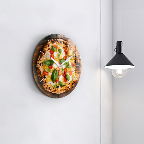 Zegar okrągły z nadrukiem Włoska pizza