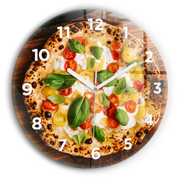 Zegar okrągły z nadrukiem Włoska pizza