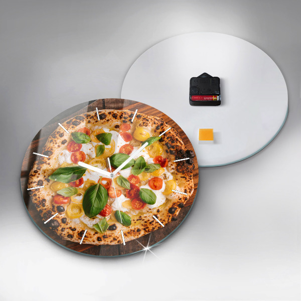 Zegar okrągły z nadrukiem Włoska pizza