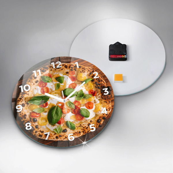 Zegar okrągły z nadrukiem Włoska pizza
