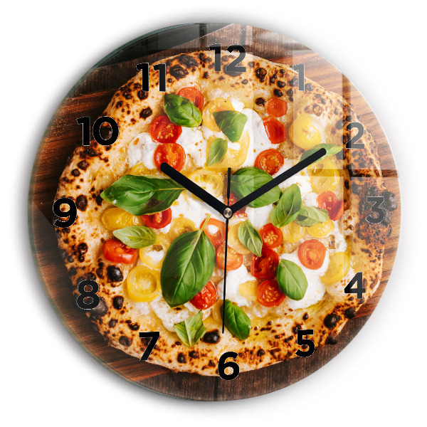 Zegar okrągły z nadrukiem Włoska pizza