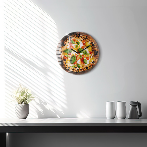 Zegar okrągły z nadrukiem Włoska pizza