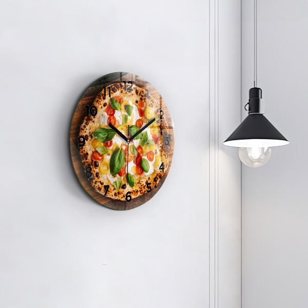 Zegar okrągły z nadrukiem Włoska pizza