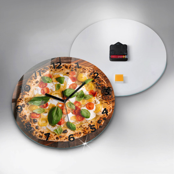 Zegar okrągły z nadrukiem Włoska pizza