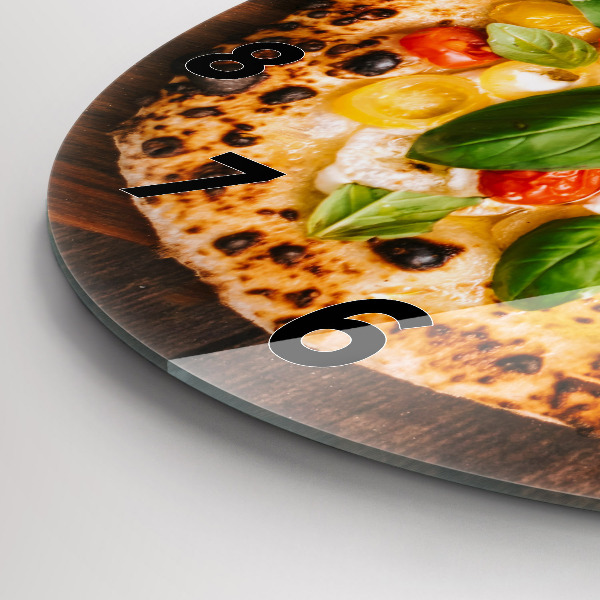 Zegar okrągły z nadrukiem Włoska pizza