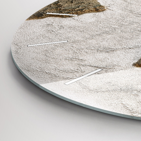 Zegar szklany okrągły Stara mapa świata