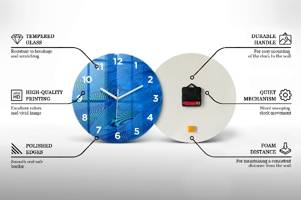 Zegar szklany okrągły Stara mapa świata