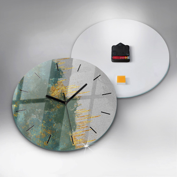 Zegar szklany okrągły Dekoracyjny wzór