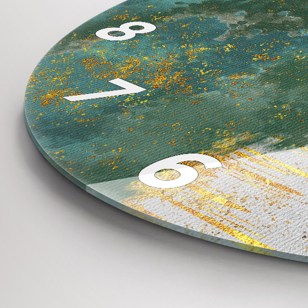 Zegar szklany okrągły Dekoracyjny wzór