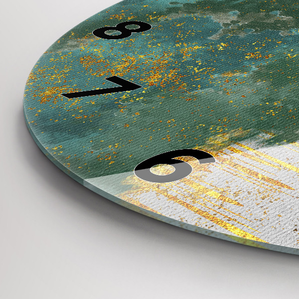 Zegar szklany okrągły Dekoracyjny wzór