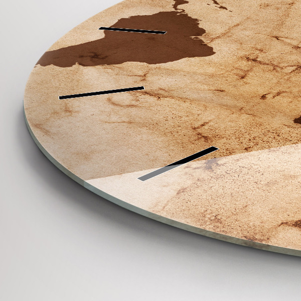 Zegar ścienny okrągły Vintage mapa świata