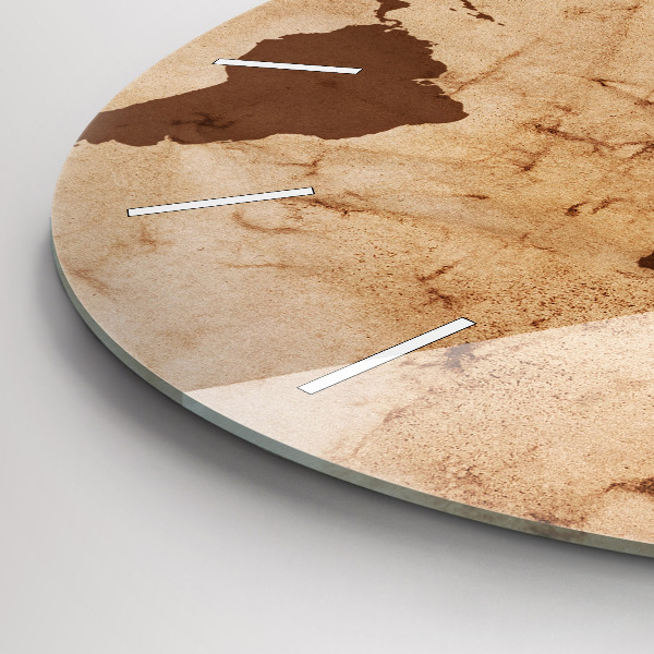 Zegar ścienny okrągły Vintage mapa świata