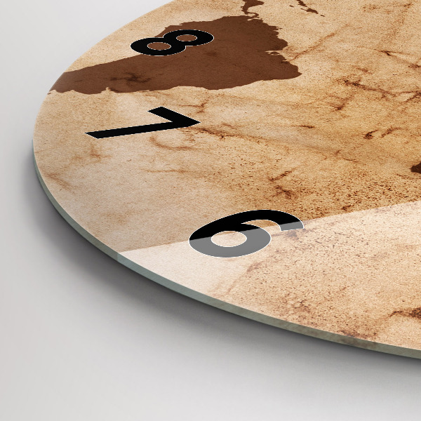 Zegar ścienny okrągły Vintage mapa świata