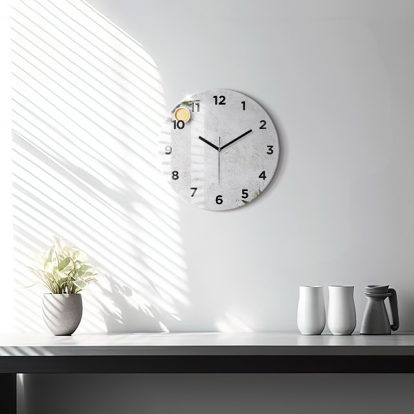 Zegar szklany okrągły Minimalistyczne oliwki