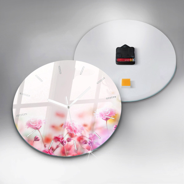 Zegar okrągły Kwiaty na łące