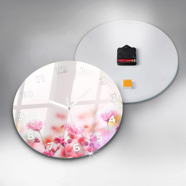 Zegar okrągły Kwiaty na łące