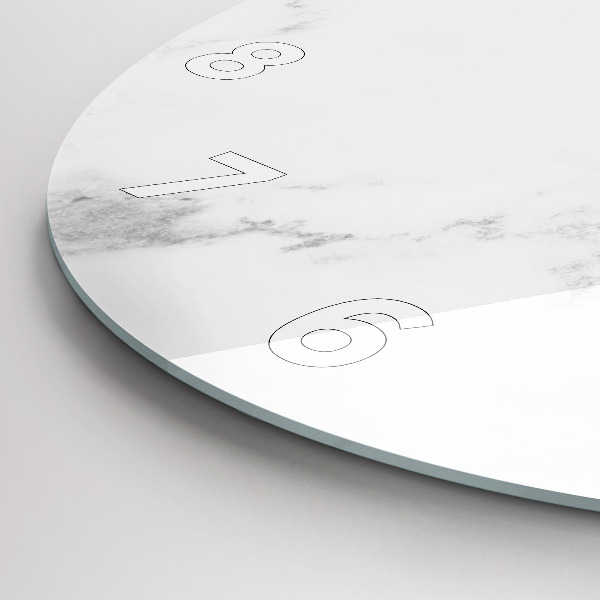 Zegar okrągły Elegancki marmur