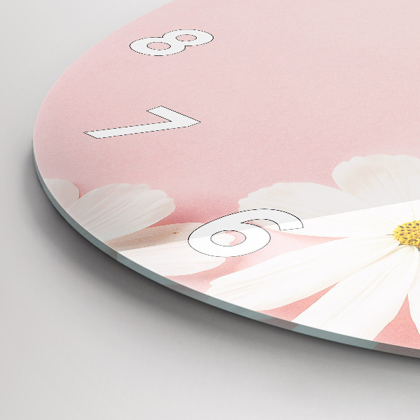 Zegar okrągły Kwiaty stokrotki