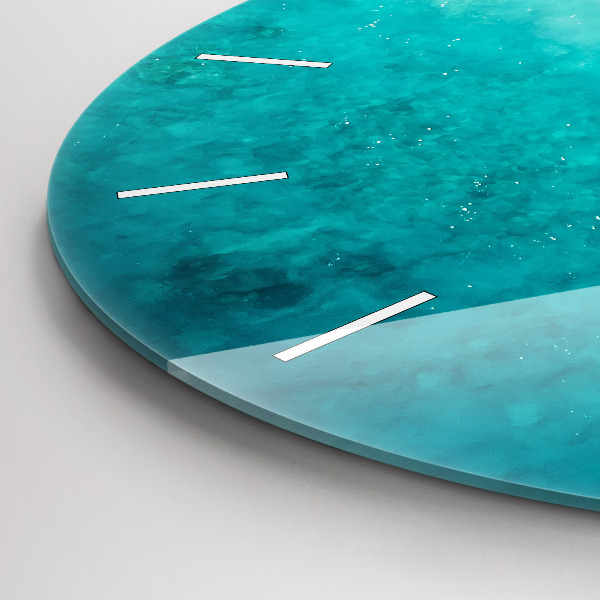 Zegar okrągły Plaża morze piasek