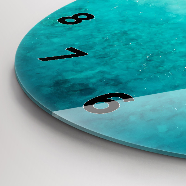 Zegar okrągły Plaża morze piasek