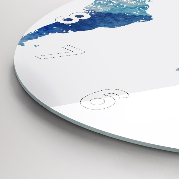 Zegar okrągły Mapa świata