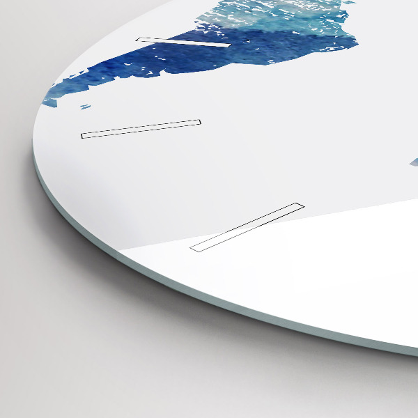 Zegar okrągły Mapa świata