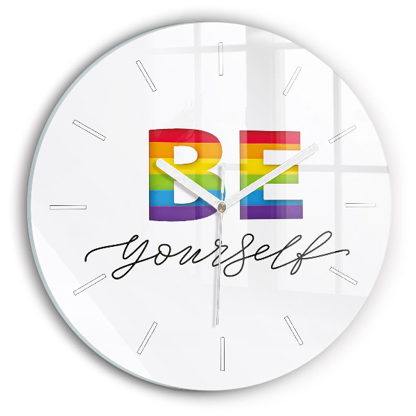 Zegar okrągły Napis Be yourself