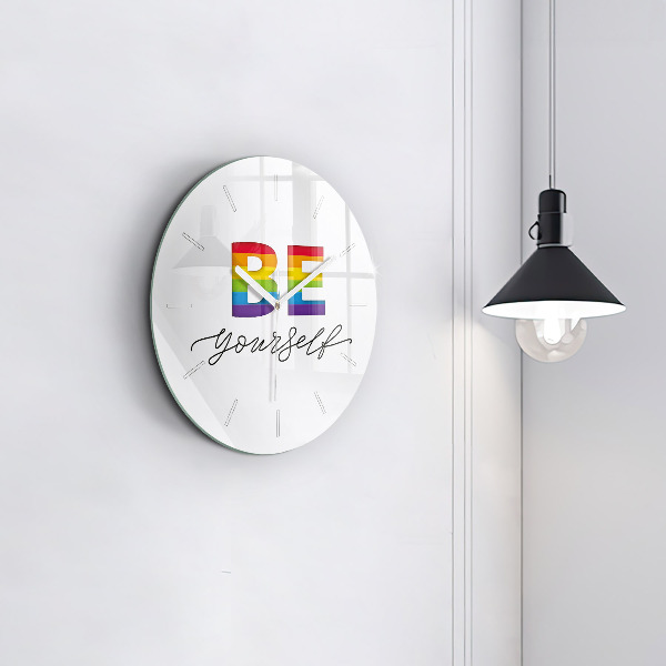 Zegar okrągły Napis Be yourself