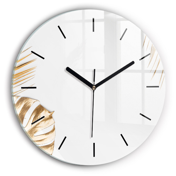 Zegar okrągły Tropikalne liście