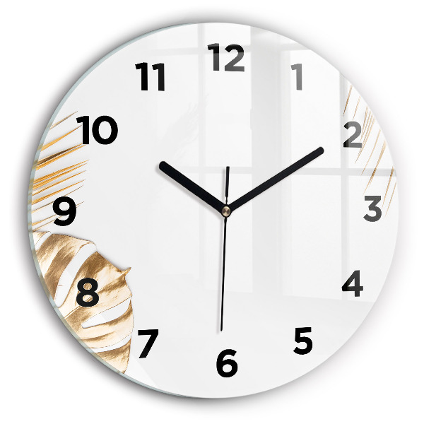 Zegar okrągły Tropikalne liście