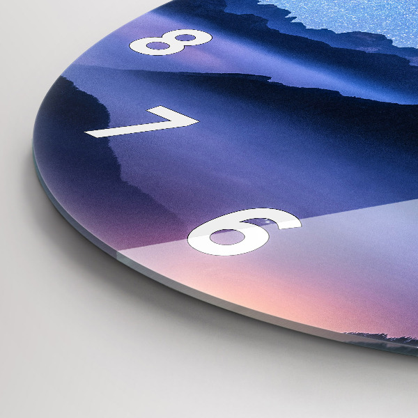 Zegar okrągły Droga mleczna i góry