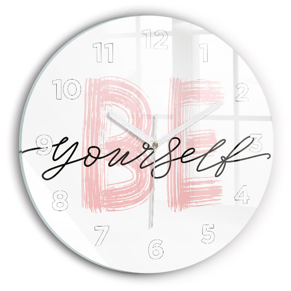 Zegar okrągły Napis Be yourself