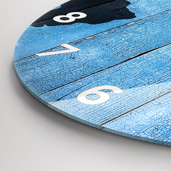 Zegar okrągły Mapa świata na deskach