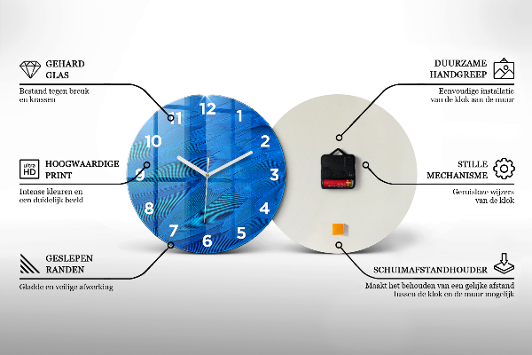 Zegar okrągły Mapa świata na deskach