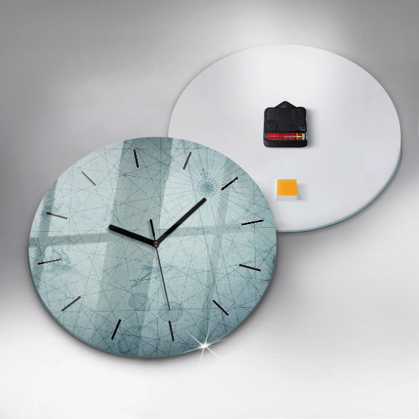 Zegar okrągły Vintage mapa