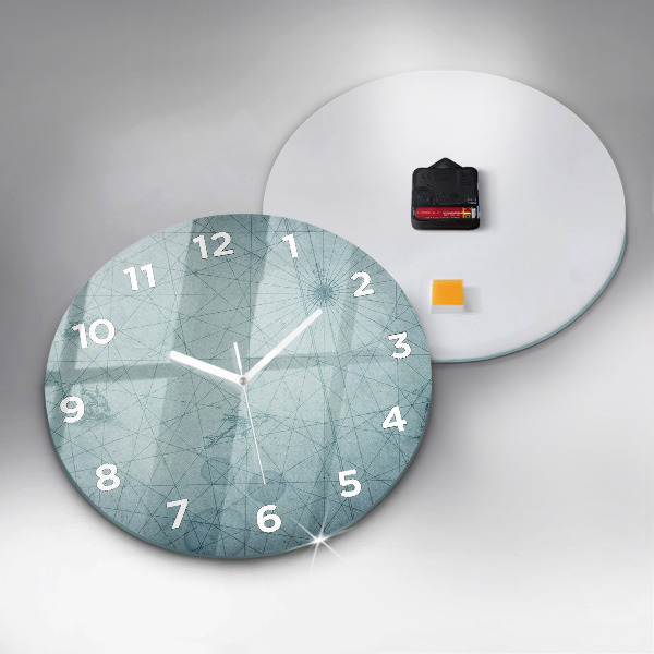 Zegar okrągły Vintage mapa