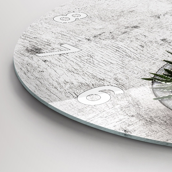 Zegar okrągły Rośliny dekoracyjne