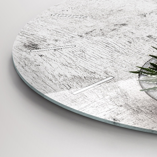 Zegar okrągły Rośliny dekoracyjne