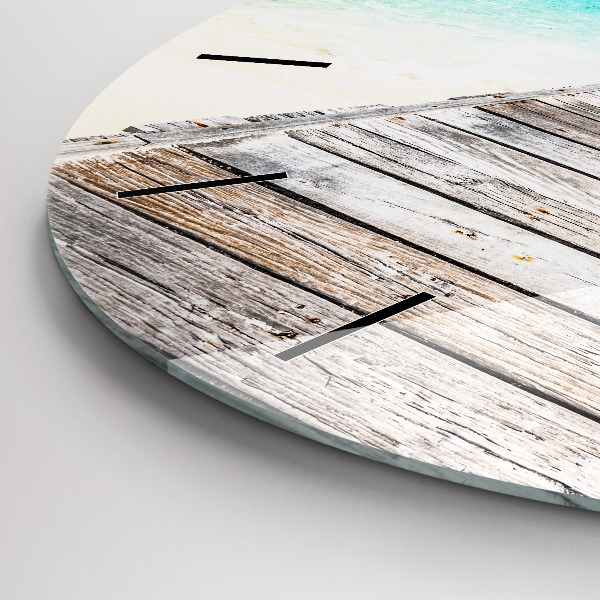 Zegar ścienny okrągły Tropikalna wyspa