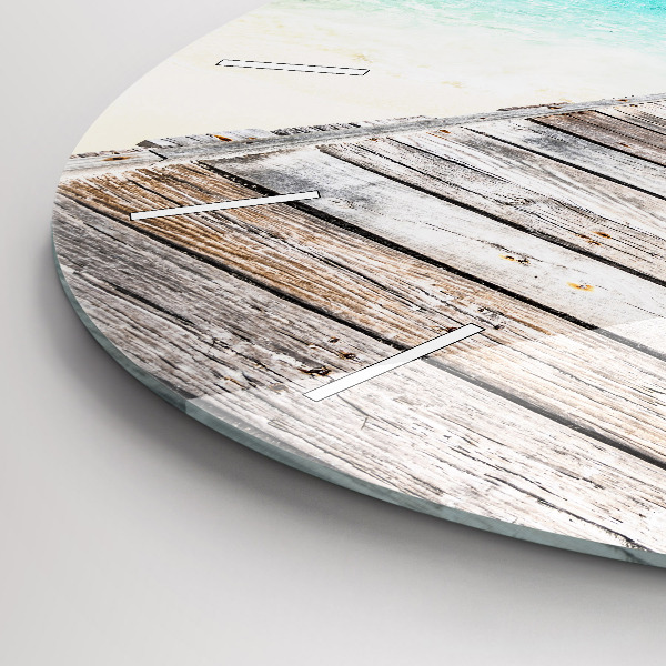 Zegar ścienny okrągły Tropikalna wyspa