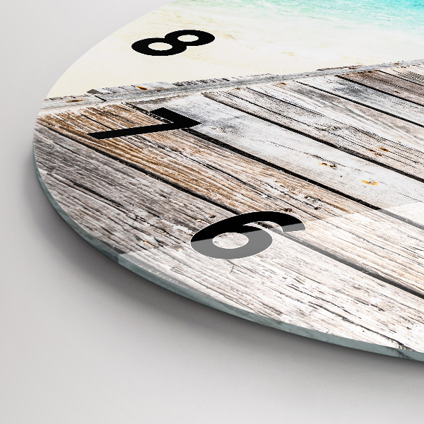 Zegar ścienny okrągły Tropikalna wyspa