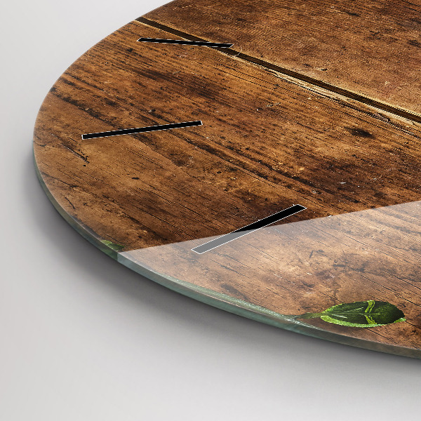 Zegar ścienny okrągły Rustykalne drewno