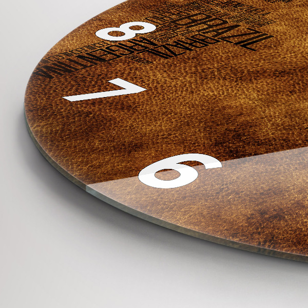 Zegar ścienny okrągły Mapa i nazwy krajów