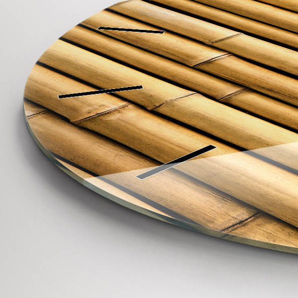 Zegar ścienny okrągły Bambusowe kije