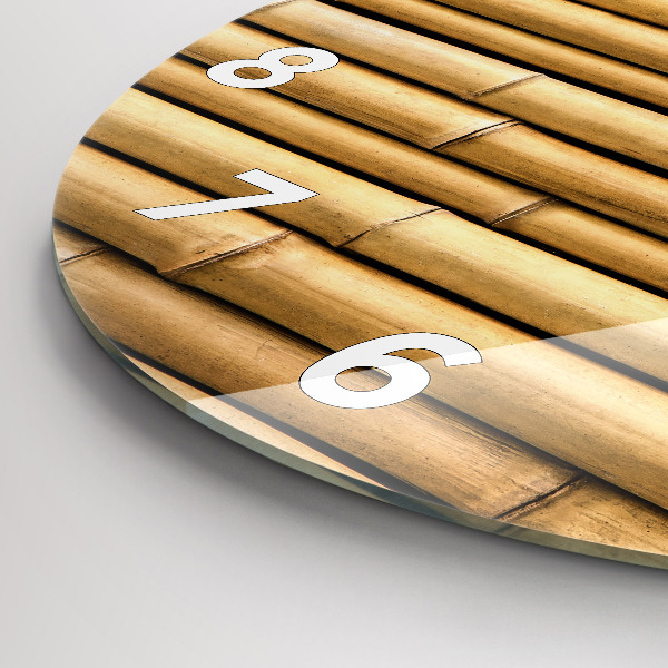 Zegar ścienny okrągły Bambusowe kije